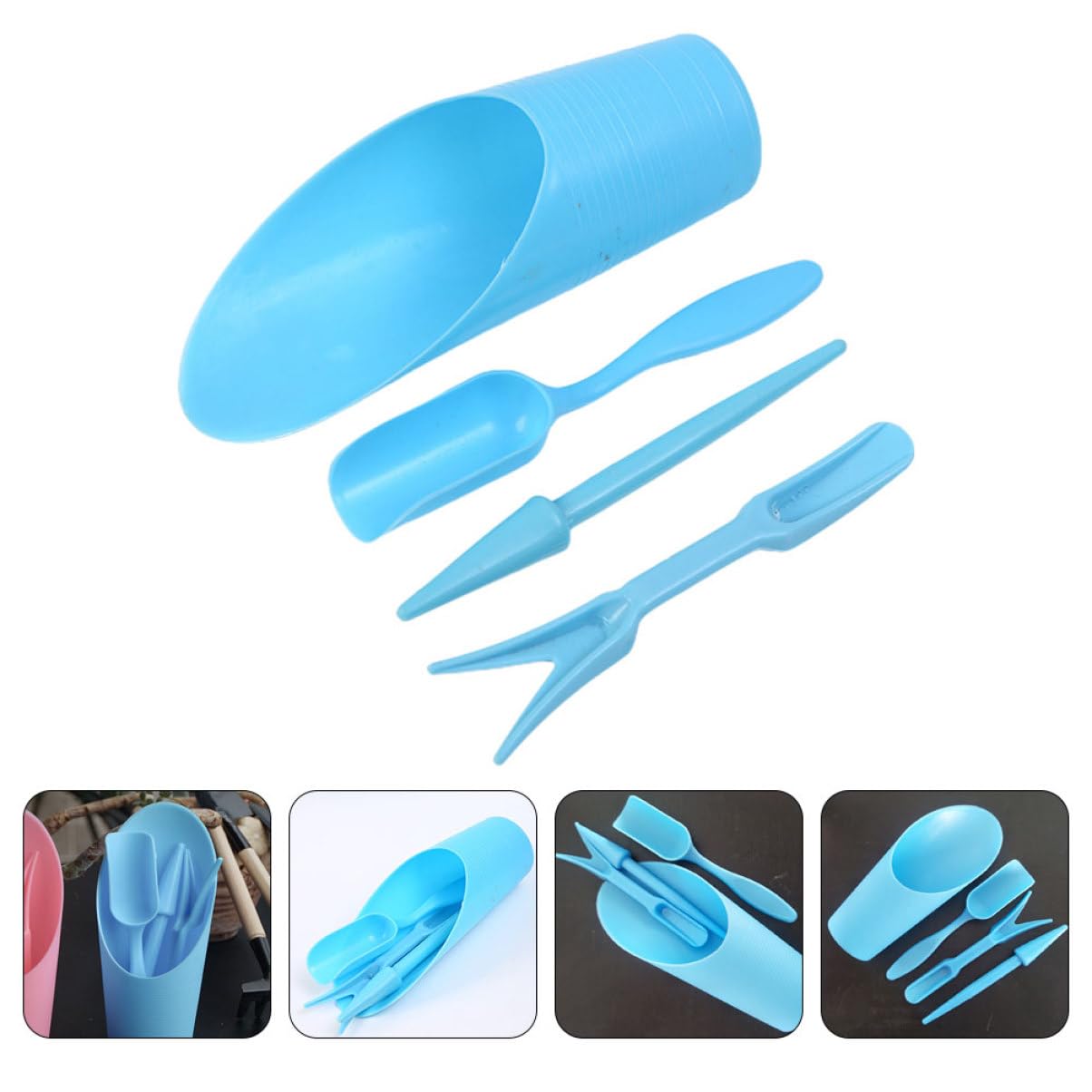 Soil Scoop Tool - 4 шт./компл., пластиковое прочное ведро, лопата