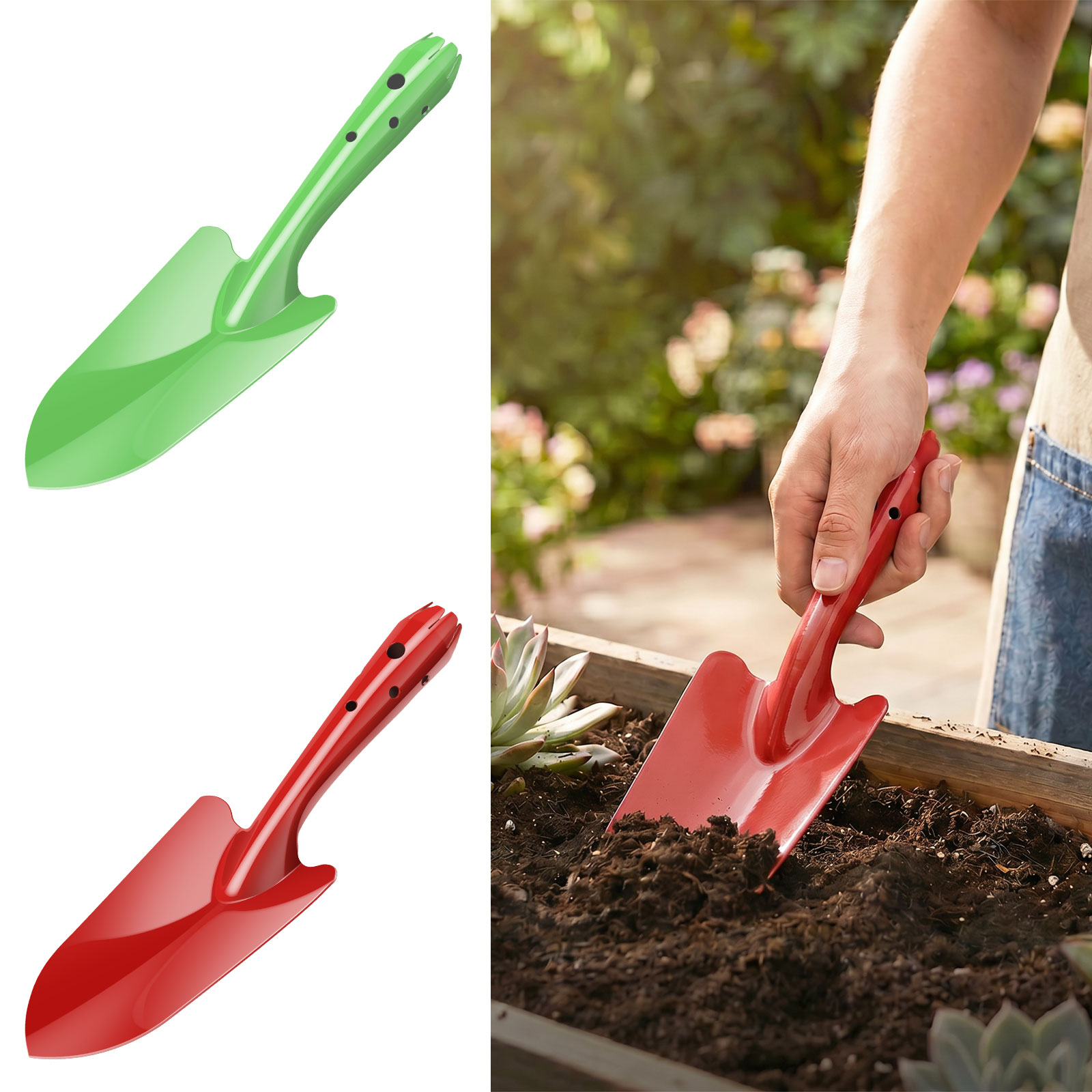 Soil Scoop Tool - Садовый совок металлический, устойчивый к ржавчине,