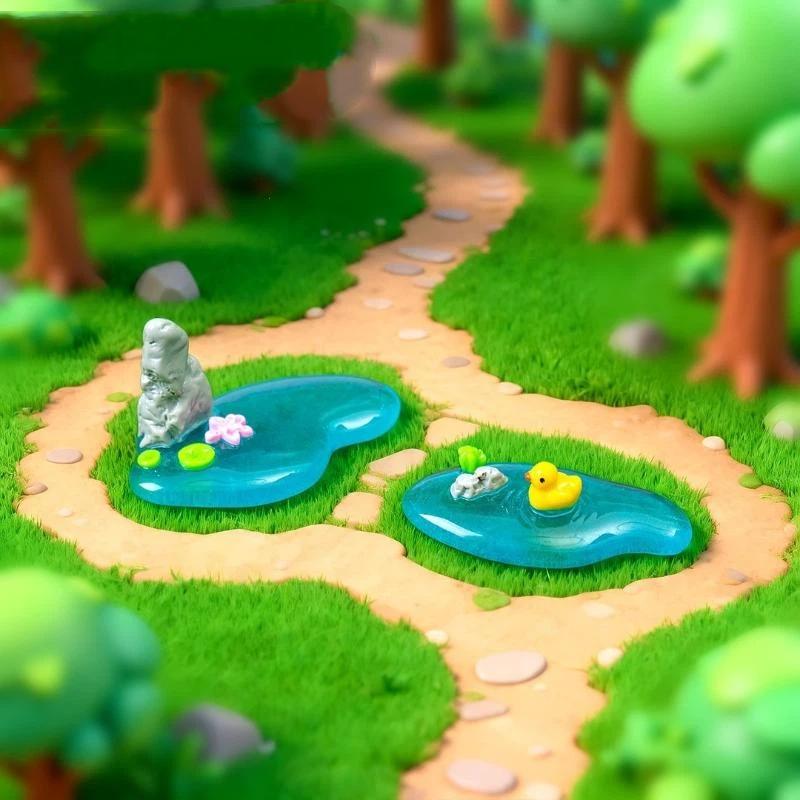 Миниатюрные фигурки уток и лот – обзор и цена Bonsai Garden With Koi Pond