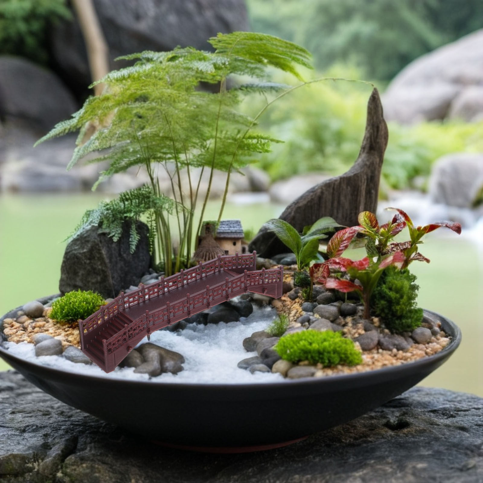 Винтажный миниатюрный мостик в – обзор и цена Bonsai Garden Set Up