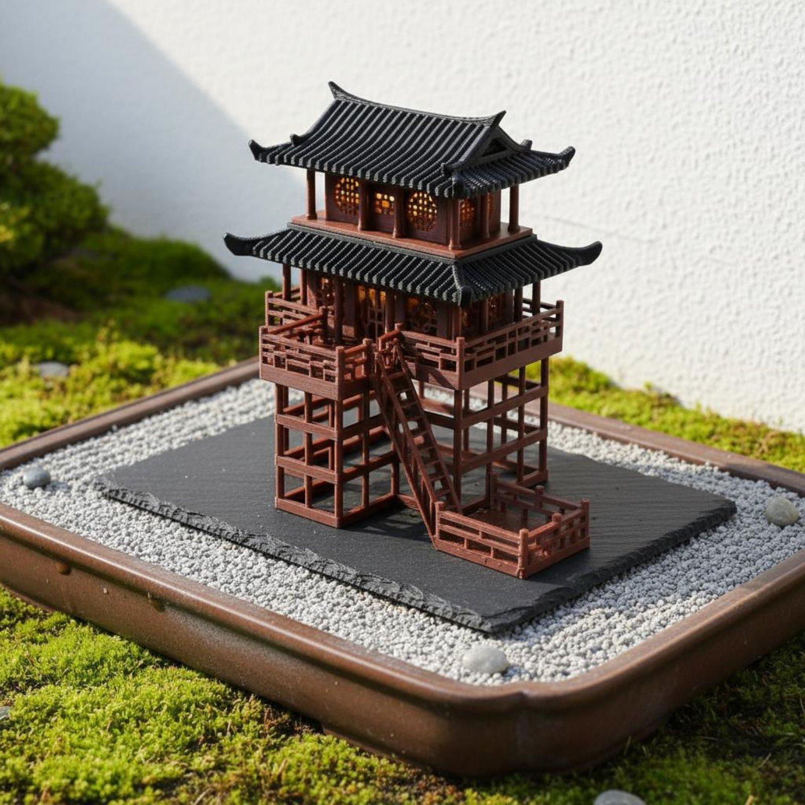 Настольная пластиковая пагода- – обзор и цена Landscape Bonsai Garden